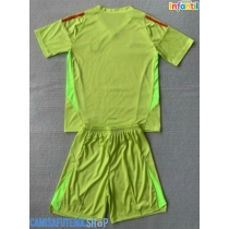 Camisa de time de futebol Argentina Goleiro Replicas 2º Equipamento Infantil Copa America 2024 Manga Curta (+ Calças curtas)